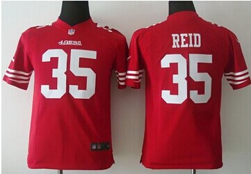 Youth NEW 49ers #35 Eric Reid Red Team Color NFL Elite Jersey