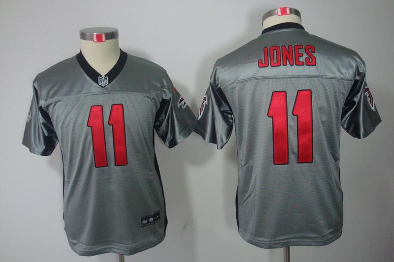 Youth NEW Atlanta Falcons 11 Julio Jones Grey Shadow NFL Jerseys