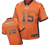 Youth NEW Bears #15 Brandon Marshall Orange NFL Elite Drift Fashion Jersey