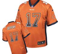 Youth NEW Bears #17 Alshon Jeffery Orange NFL Elite Drift Fashion Jersey