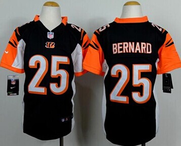 Youth NEW Bengals #25 Giovani Bernard Black Team Color NFL Elite jersey