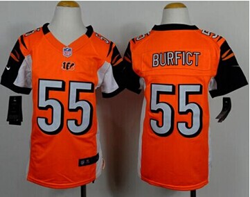 Youth NEW Bengals #55 Vontaze Burfict Orange Alternate NFL Elite Jersey