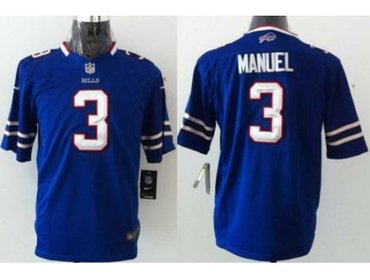 Youth NEW Buffalo Bills 3 EJ Manuel Blue NFL Jerseys