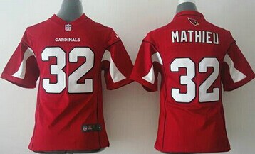 Youth NEW Cardinals #32 Tyrann Mathieu Red Team Colorh NFL Elite Jersey