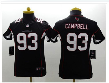 Youth NEW Cardinals #93 Calais Campbell Black Alternate Stitched NFL Limited Jersey