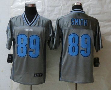 Youth NEW Carolina Panthers 89 Steve Smith Grey Vapor Elite Jerseys