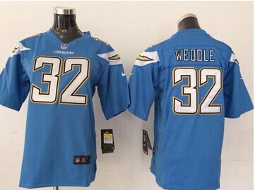 Youth NEW Chargers #32 Eric Weddle Blue NFL New Elite Jersey