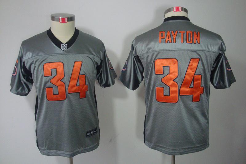 Youth NEW Chicago Bears #34 Walter Payton Grey Shadow NFL Jerseys