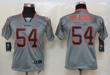 Youth NEW Chicago Bears 54 Brian Urlacher Lights Out Grey Elite Jerseys