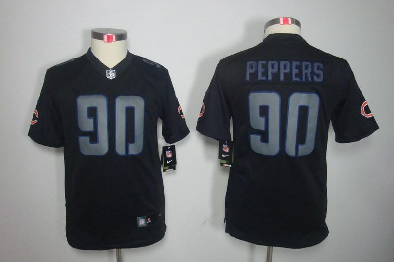 Youth NEW Chicago Bears 90 Julius Peppers Black Jerseys(Impact Limited)