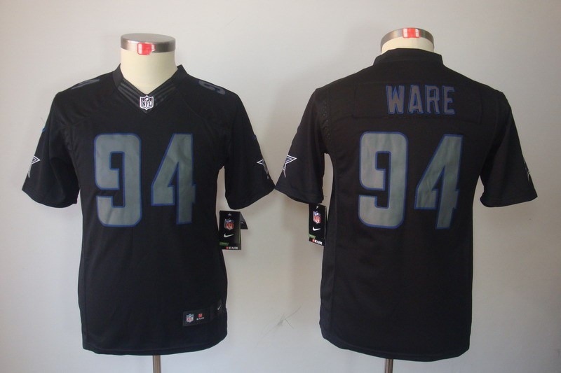 Youth NEW Dallas Cowboys #94 DeMarcus Ware Black Jerseys(Impact Limited)