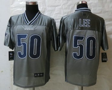 Youth NEW Dallas Cowboys 50 Sean Lee Grey Vapor Elite Jerseys
