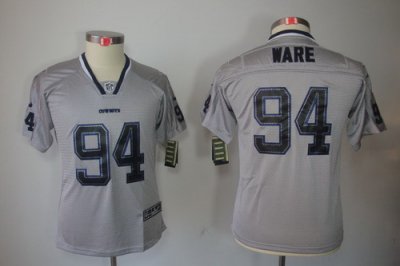 Youth NEW Dallas Cowboys 94 DeMarcus Ware Grey Jerseys(Elite Lights Out)