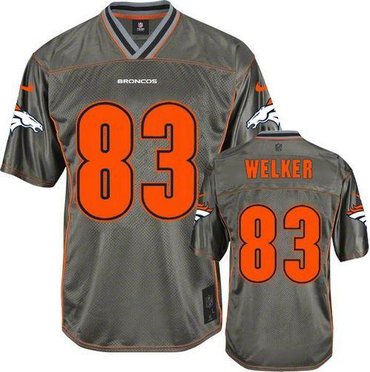 Youth NEW Denver Broncos #83 Wes Welker Grey Vapor Elite Jerseys