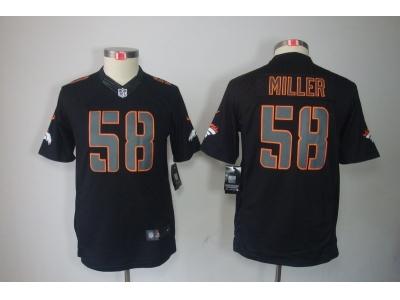 Youth NEW Denver Broncos 58 Von Miller Black Jerseys(Impact Limited)