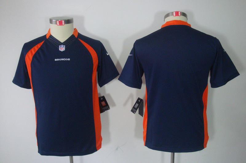 Youth NEW Denver Broncos Blank Blue Jerseys
