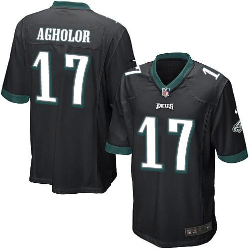 Youth NEW Eagles #17 Nelson Agholor Black Alternate Stitched NFL Elite Jersey