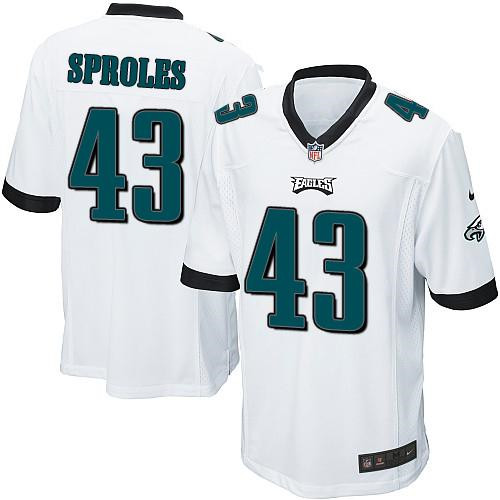 Youth NEW Eagles #43 Darren Sproles White Stitched NFL New Elite Jersey