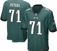 Youth NEW Eagles #71 Jason Peters Midnight Green Team Color Stitched