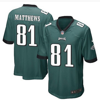 Youth NEW Eagles #81 Jordan Matthews Midnight Green Team Color Stitched NFL New Elite Jersey