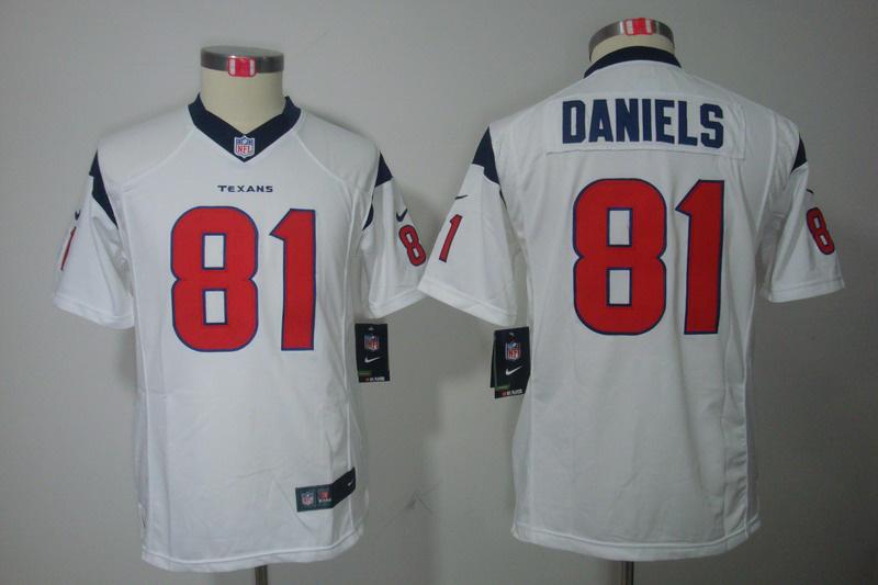 Youth NEW Houston Texans 81 Daniels White Jerseys