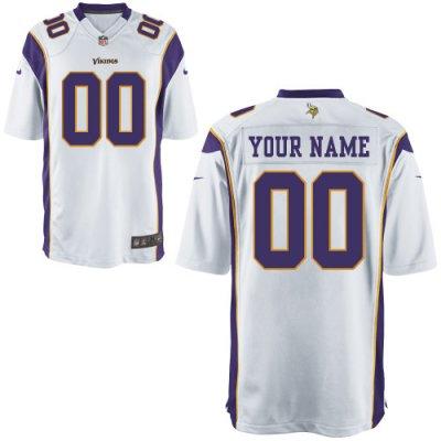 Youth NEW Minnesota Vikings Customized Game White Jerseys Youth NEW Minnesota Vikings Customized Game White Jerseys