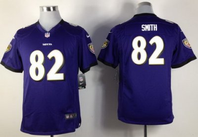 Youth NEW NFL Baltimore Ravens 82 Torrey Smith Purple Jerseys