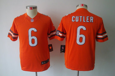Youth NEW NFL Chicago Bears 6 Jay Cutler Orange Jerseys