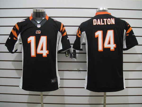 Youth NEW NFL Cincinnati Bengals 14 Andy Dalton Black Jerseys