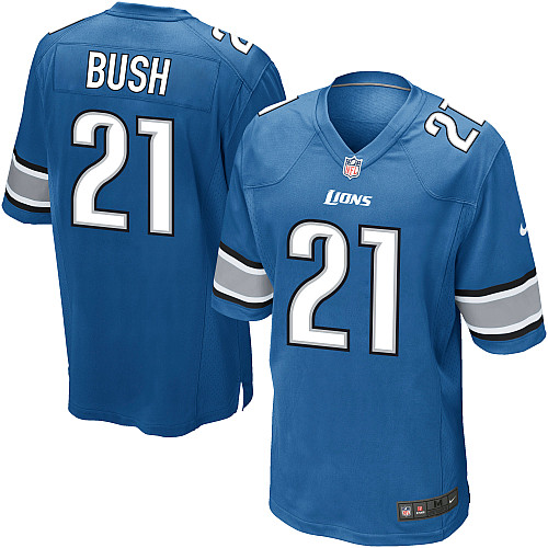 Youth NEW NFL Detroit Lions 21 Reggie Bush Blue Jerseys
