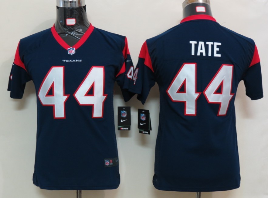 Youth NEW NFL Houston Texans 44 Tate Blue Jerseys