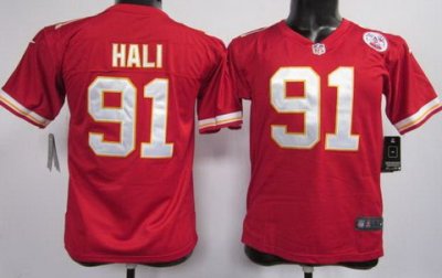 Youth NEW NFL Kansas City Chiefs 91 Tamba Hali Red Jersey