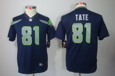 Youth NEW NFL Seattle Seahawks #81 Golden Tate Blue Jerseys