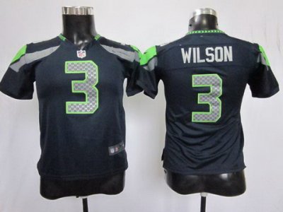 Youth NEW NFL Seattle Seahawks 3 Wilson Blue Jerseys