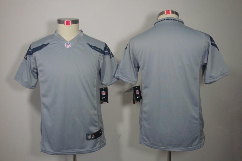 Youth NEW NFL Seattle Seahawks Blank Grey Jerseys