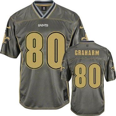 Youth NEW New Orleans Saints #80 Jimmy Graham Grey Vapor Elite Jerseys