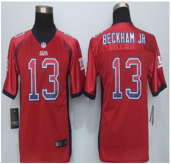Youth NEW New York Giants #13 Beckham jr Drift Fashion Red Elite Jerseys