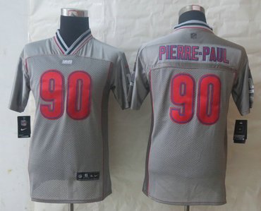 Youth NEW New York Giants #90 Jason Pierre-Paul Grey Vapor Elite Jerseys
