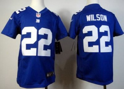 2012 Youth NEW NFL New York Giants 22 Wilson Blue Jerseys