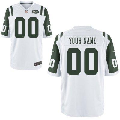 Youth NEW New York Jets Customized Game White Jerseys