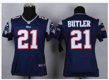 Youth NEW Patriots #21 Malcolm Butler Navy Blue Team Color Stitched NFL Elite Jersey