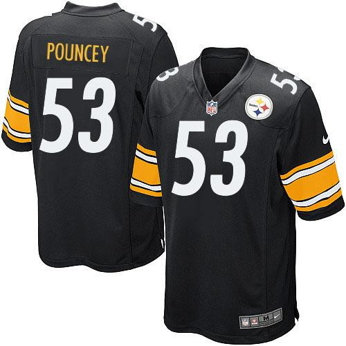 Youth NEW Pittsburgh Steelers #53 Maurkice Pouncey Black Team Color Stitched NFL Elite Jersey