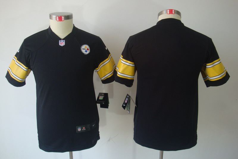 Youth NEW Pittsburgh Steelers Blank Black Jerseys