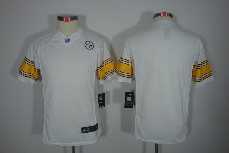 Youth NEW Pittsburgh Steelers Blank White Jerseys