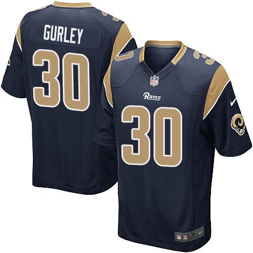 Youth NEW Rams #30 Todd Gurley Navy Blue Team Color Stitched NFL Elite Jersey