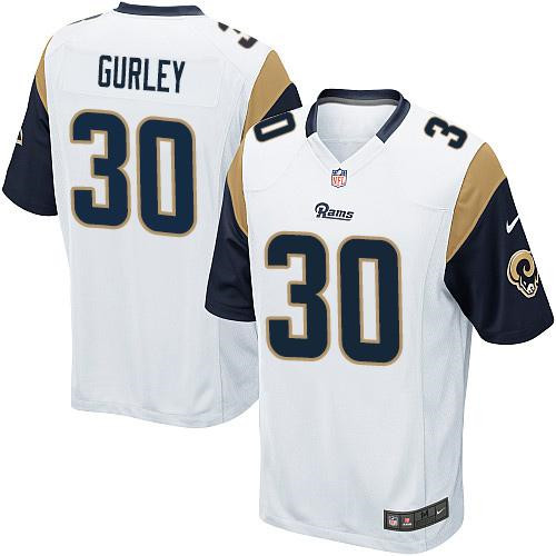 Youth NEW Rams #30 Todd Gurley White Stitched NFL Elite Jersey