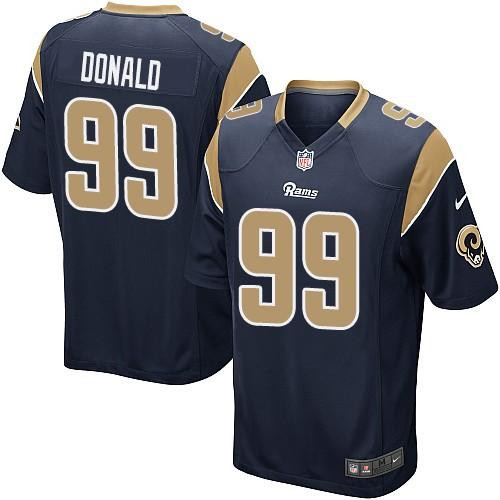 Youth NEW Rams #99 Aaron Donald Navy Blue Team Color Stitched NFL Elite Jersey