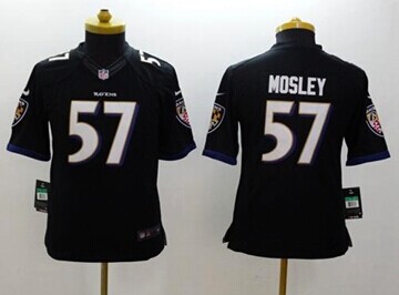 Youth NEW Ravens #57 C.J. Mosley Black Alternate NFL New Limited Jersey