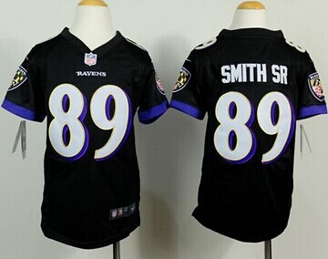 Youth NEW Ravens #89 Steve Smith Sr Black Alternate NFL New Elite Jersey