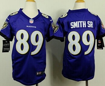 Youth NEW Ravens #89 Steve Smith Sr Purple Team Color NFL New Elite Jersey